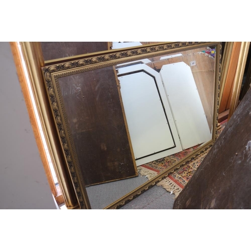 419 - A rectangular bevelled plate wall mirror, 40