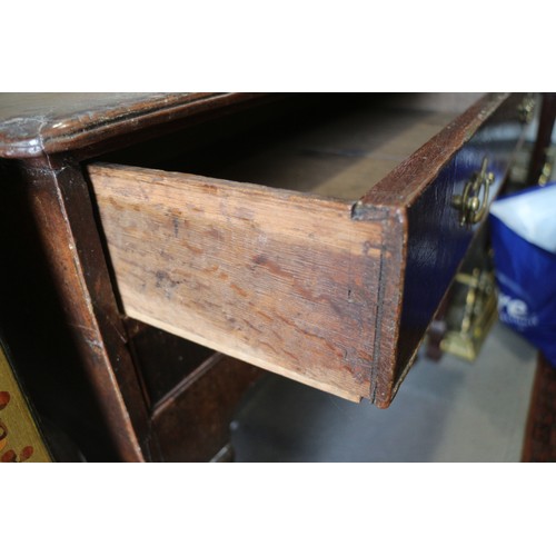 378 - An 18th century crossbanded mahogany lowboy, fitted three drawers, 30