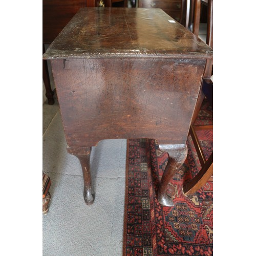 378 - An 18th century crossbanded mahogany lowboy, fitted three drawers, 30