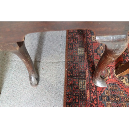 378 - An 18th century crossbanded mahogany lowboy, fitted three drawers, 30