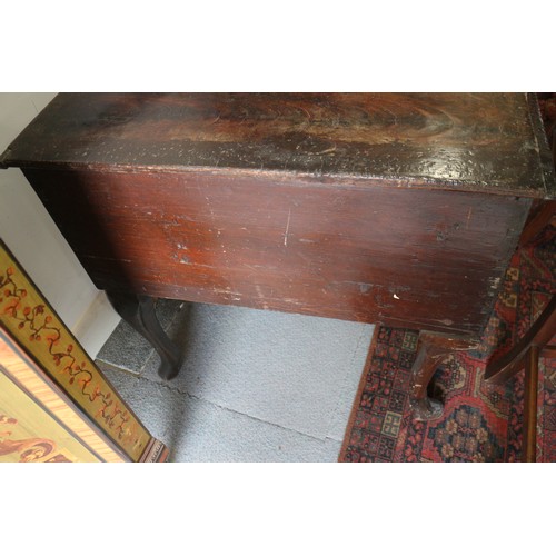 378 - An 18th century crossbanded mahogany lowboy, fitted three drawers, 30