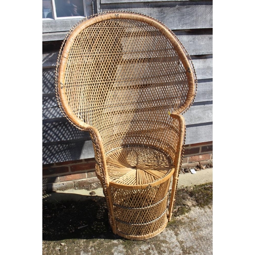 660 - A wicker peacock chair