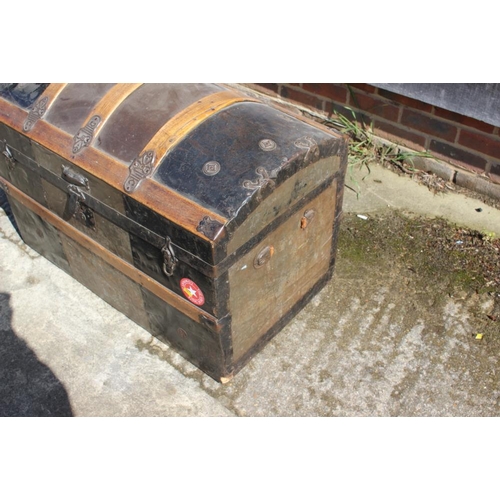 773 - A domed top cabin trunk, 34