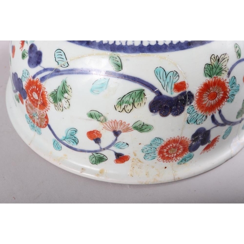 140 - An Imari decorated deep bowl, 11