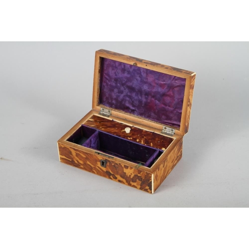 207 - A 19th century tortoiseshell and ivory line inlaid jewellery box, 7 1/4