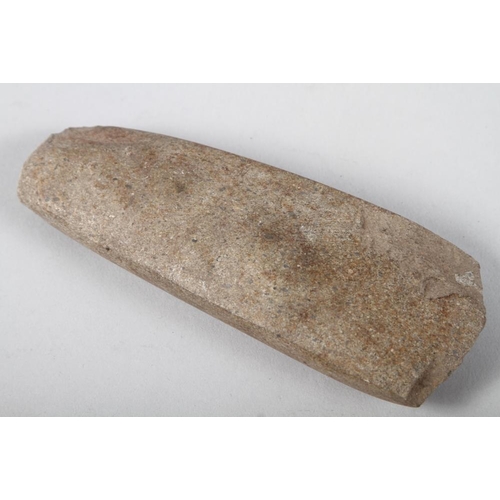 277 - A Maori hardstone axehead, collected from Leigh circa 1880-90, 6 1/2