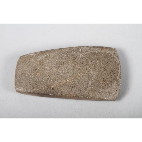 277 - A Maori hardstone axehead, collected from Leigh circa 1880-90, 6 1/2