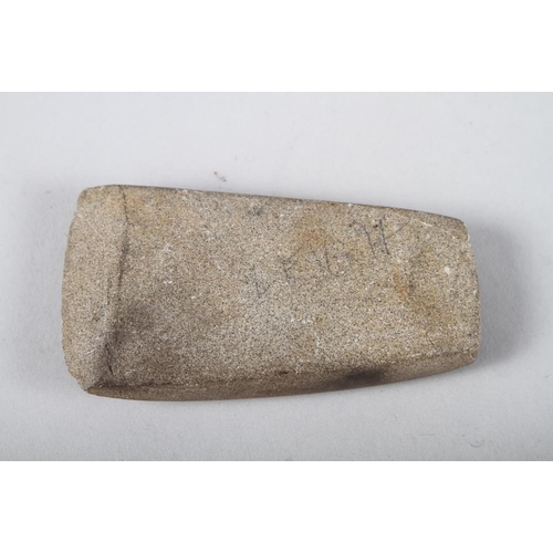 277 - A Maori hardstone axehead, collected from Leigh circa 1880-90, 6 1/2