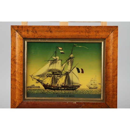 473 - A limited edition map of the City of London in 1602, in gilt strip frame, three paintings of ships o... 