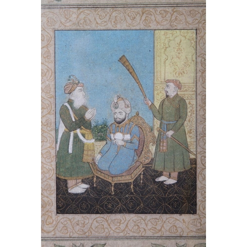 497 - A hand-coloured Persian mass page, 9