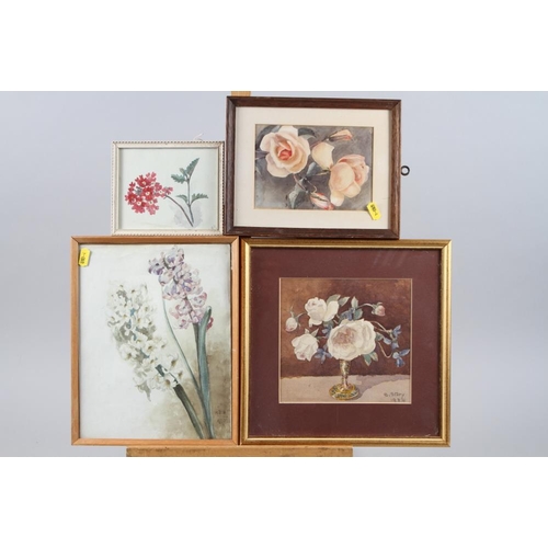 500 - Marguerite (Daisy) Story and others: a number of floral studies, in gilt and other strip frames