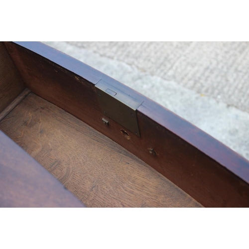 539 - A 19th century mahogany bowfront chest of two short and three long drawers with embossed brass handl... 