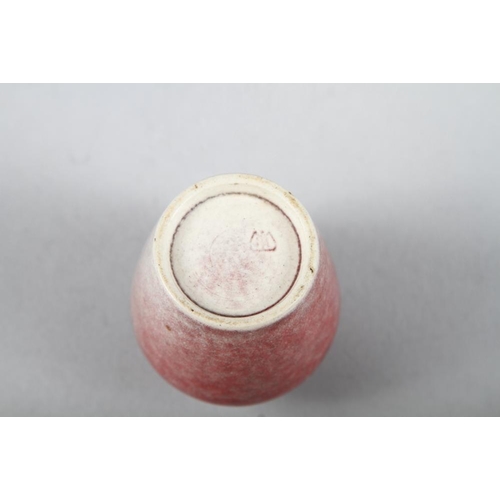 72 - A studio pottery lobed vase with crackle glaze, 3