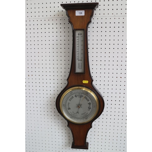 169 - A mahogany cased barometer and thermometer, 28