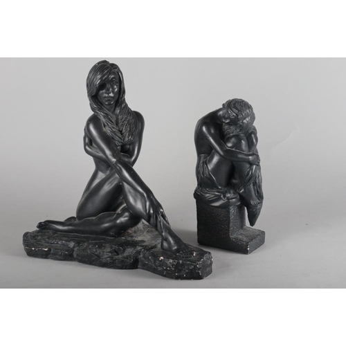 251 - An Austin Sculpture black plaster figure of a nude, 