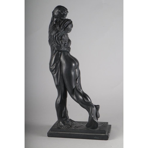 252 - An Austin Sculpture bronzed figure of a kneeling nude, 17