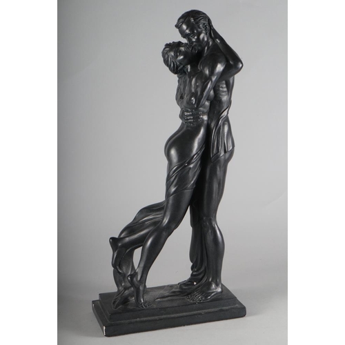 252 - An Austin Sculpture bronzed figure of a kneeling nude, 17