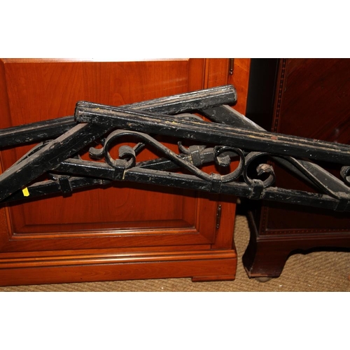 767 - A pair of wrought iron handrails for a set of steps, 60