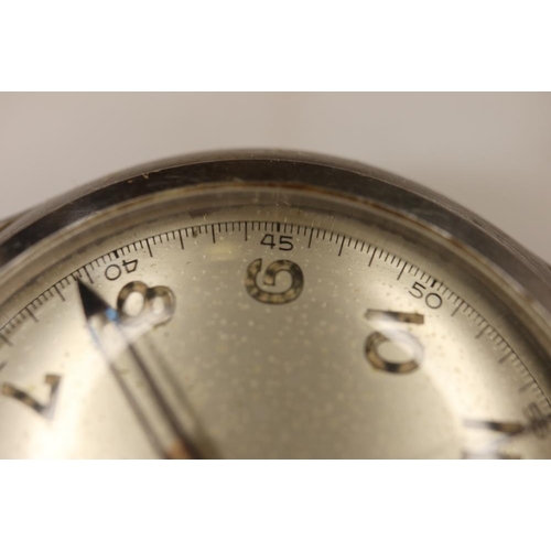 432 - A silver cased key wind open faced pocket watch with white enamel dial and Roman numerals, a gentlem... 