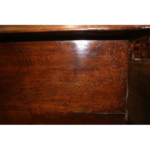 552 - A late 17th century/early 18th century oak lowboy, fitted three drawers over shaped kneehole, on cab... 