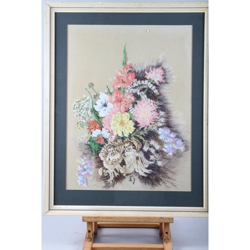 429 - A pastel still life of flowers, 22