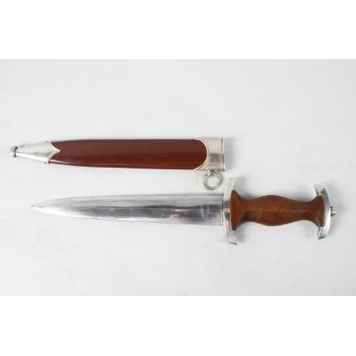 179 - An S A dagger, in wooden and metal scabbard, maker G Grafrath, 15