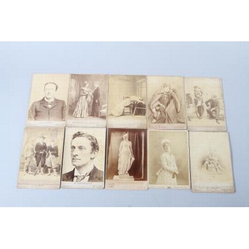 275 - A collection of ten cabinet card photographs of 19th century theatrical actors, Forbes Robertson, Ju... 