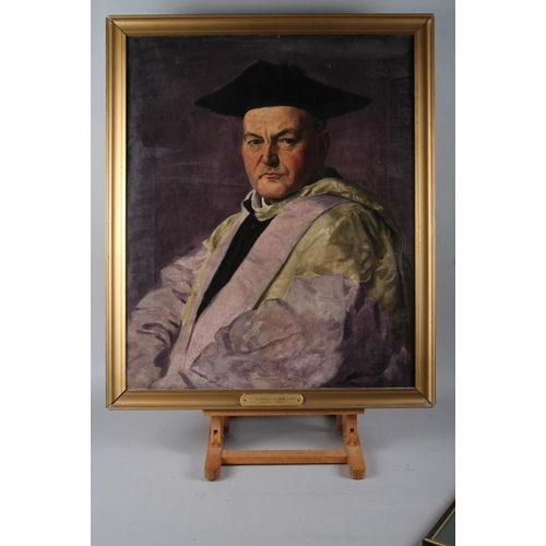 465 - An oil on canvas portrait of Sir Richard Runciman Terry, 26 1/2