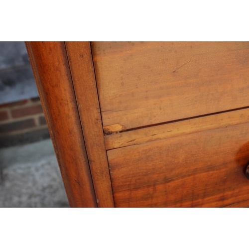 508 - A late 19th century mahogany chest of two short and four long graduated drawers with knob handles, o... 