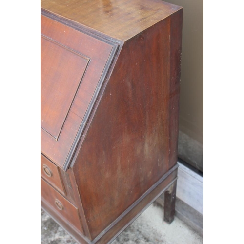 617 - A mahogany fall front bureau, 26