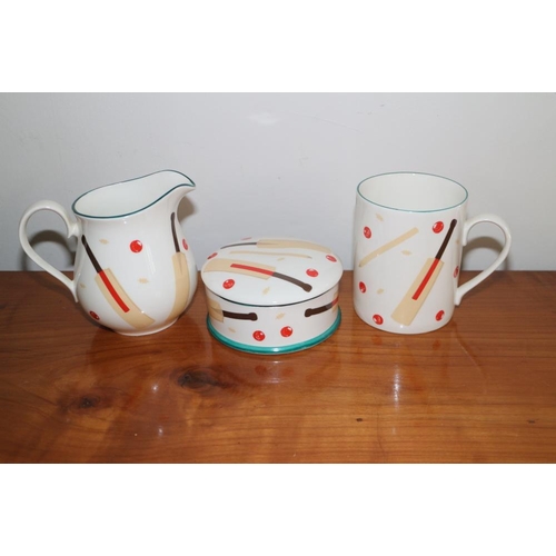 98 - A collection of cricket related souvenir mugs