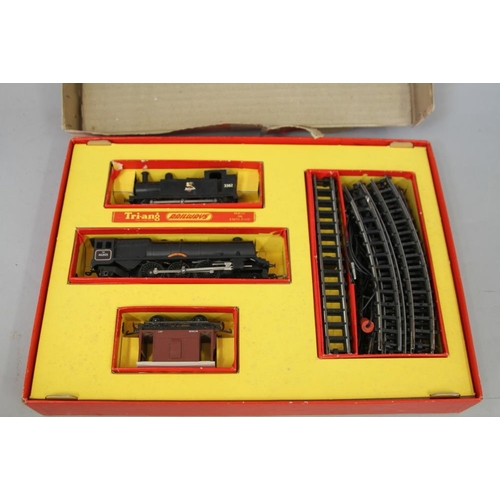 186 - A Tri-ang Railways 00 Gauge boxed set comprising a die-cast Princess Victoria locomotive, another lo... 