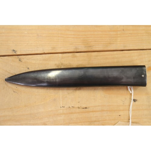 180 - A Bell's Bowie knife, in leather sheath, 9