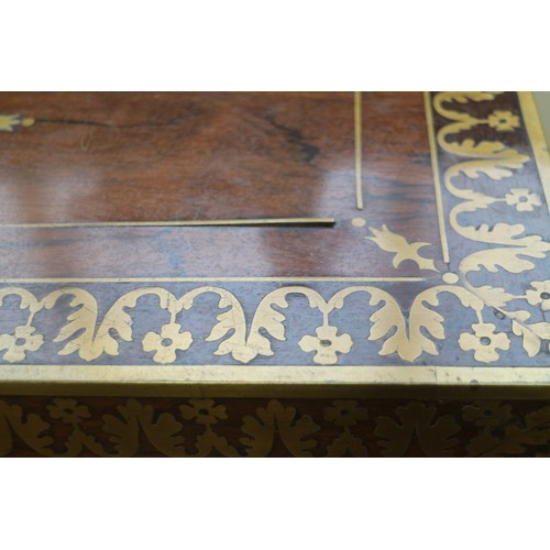 168 - A 19th century rosewood and brass inlaid writing slope, 20