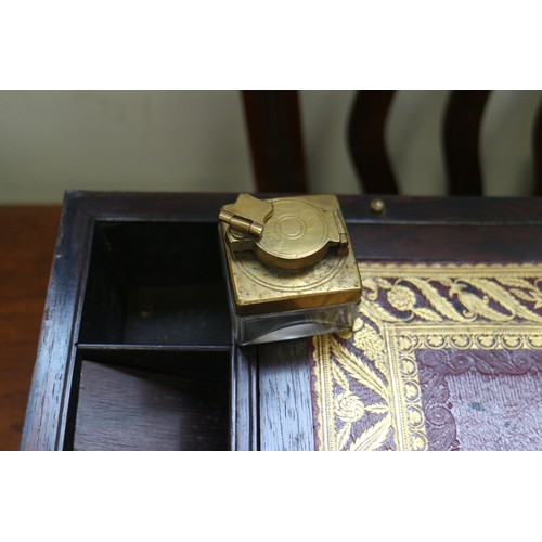 168 - A 19th century rosewood and brass inlaid writing slope, 20