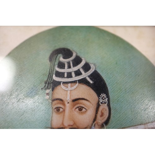 364 - A 19th century miniature portrait of a Sikh warrior with a matchlock, 3