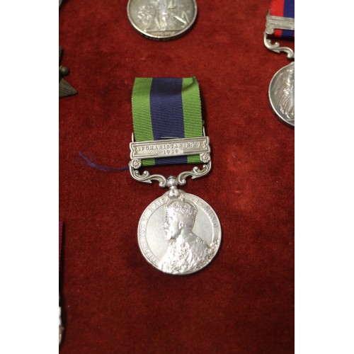 196 - A set of seven 19th century and early 20th century medals awarded to members of the Singh family, in... 