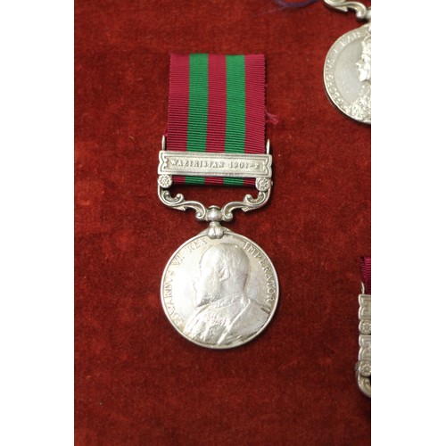 196 - A set of seven 19th century and early 20th century medals awarded to members of the Singh family, in... 