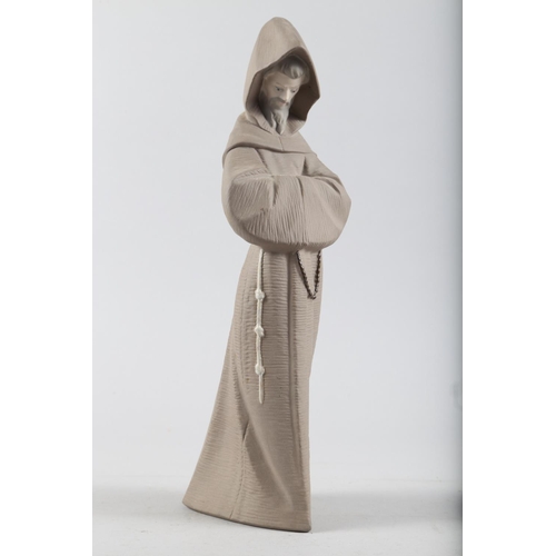 34 - A Lladro brown bisque figure of a bearded monk, 2060, 13