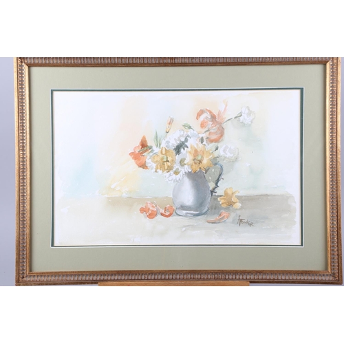 526 - A Fowler: eight watercolour landscapes and four still life studies, framed and glazed
