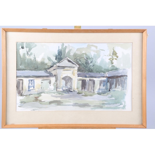 526 - A Fowler: eight watercolour landscapes and four still life studies, framed and glazed