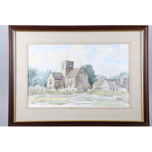 526 - A Fowler: eight watercolour landscapes and four still life studies, framed and glazed