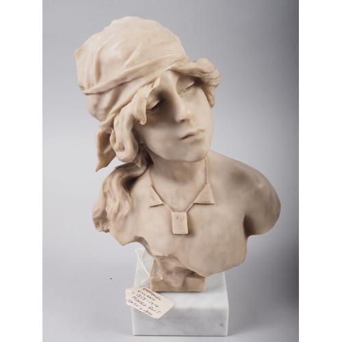 208 - After Emmanuael Villanis, a composition bust of 