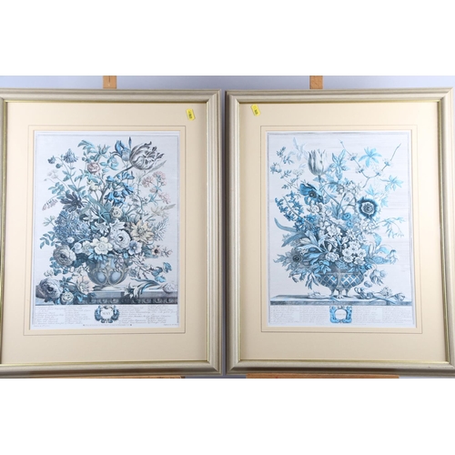 410 - A pair of prints, studies of flowers, 