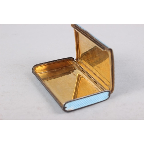 285 - An early 20th century silver gilt and oyster blue guilloche enamel box, 3