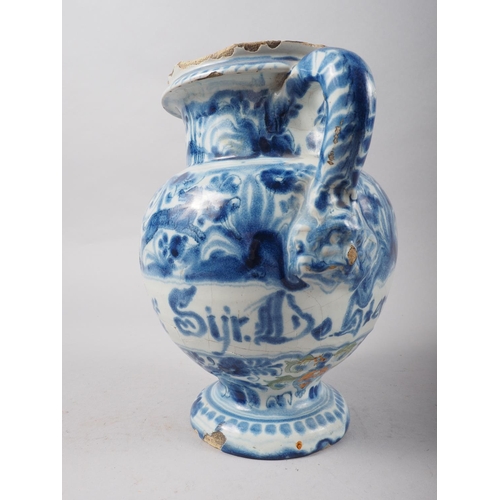 13 - An 18th century Italian majolica wet drug jar, 