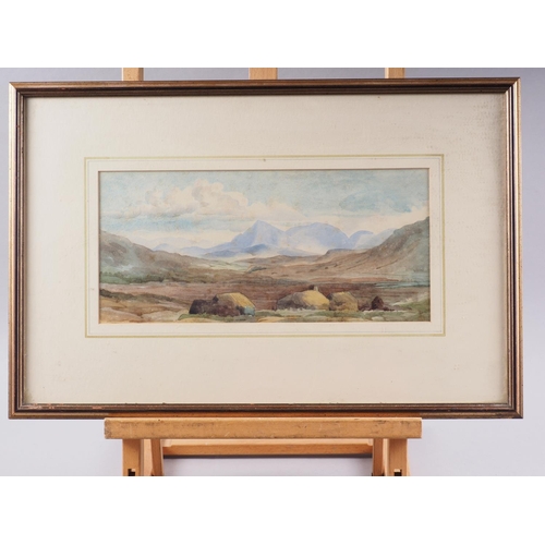 493 - Early 20th century School: watercolours, industrial landscape with distant hills, 8 1/2