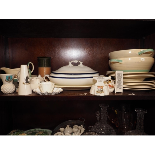 76 - A quantity of china, including a Susie Cooper part dinner service, two decanters, a Royal Doulton st... 