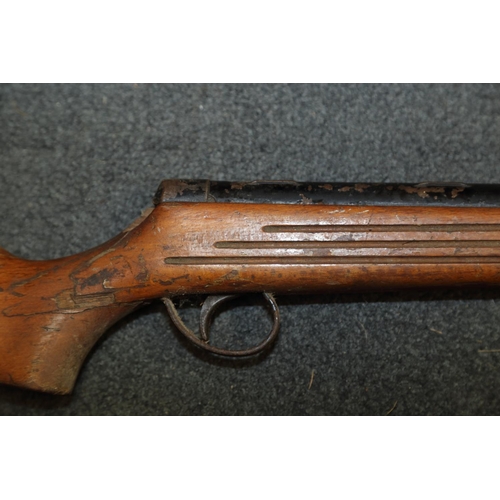 178 - A BSA .22 air rifle, well used with bent barrel