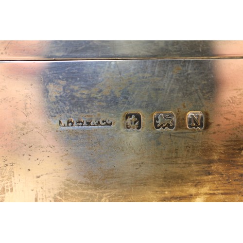 299 - A silver engine turned cigarette box, 6 1/2